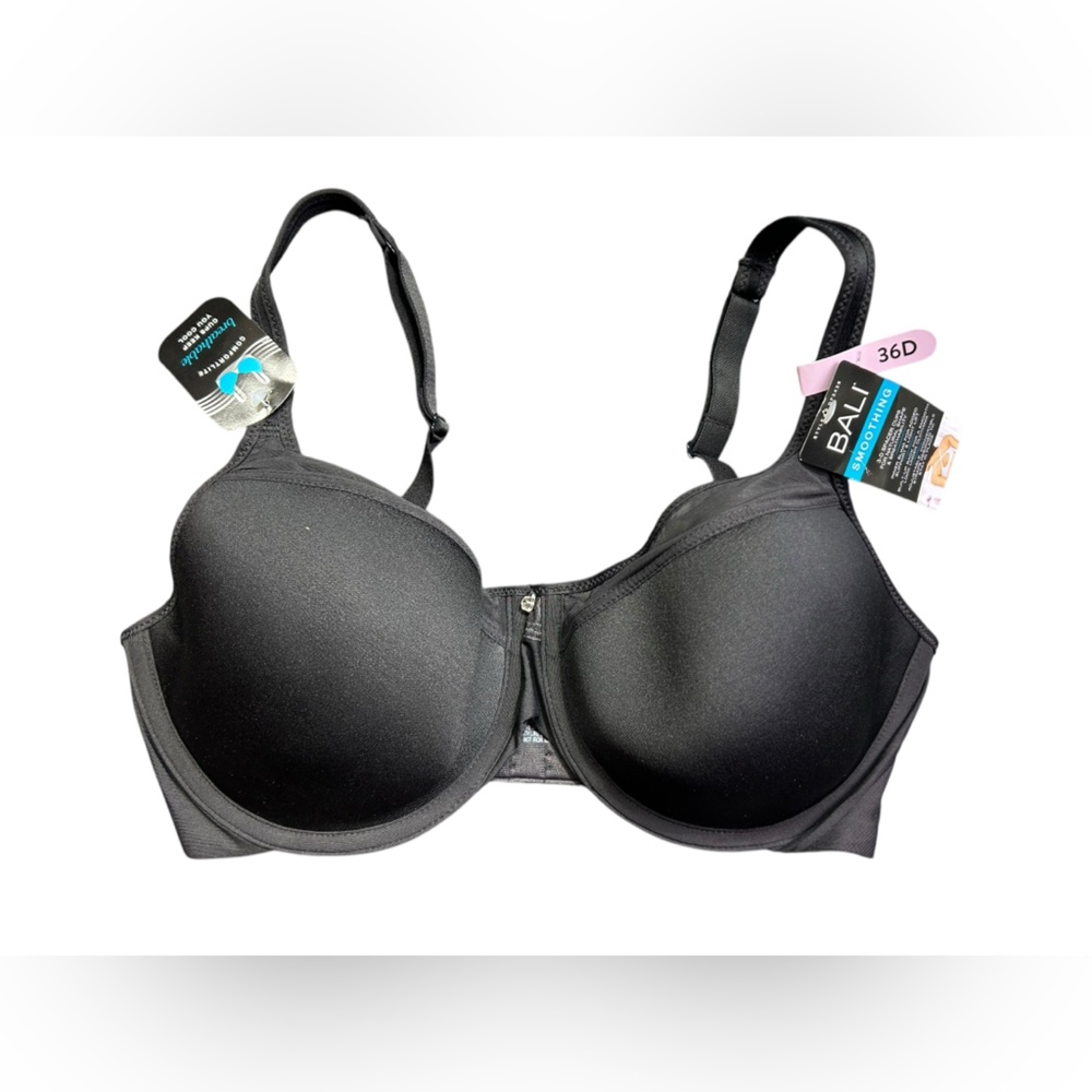 BALI black smoothing 3-D spacer underwire bra size 36D style DF3439 NWT